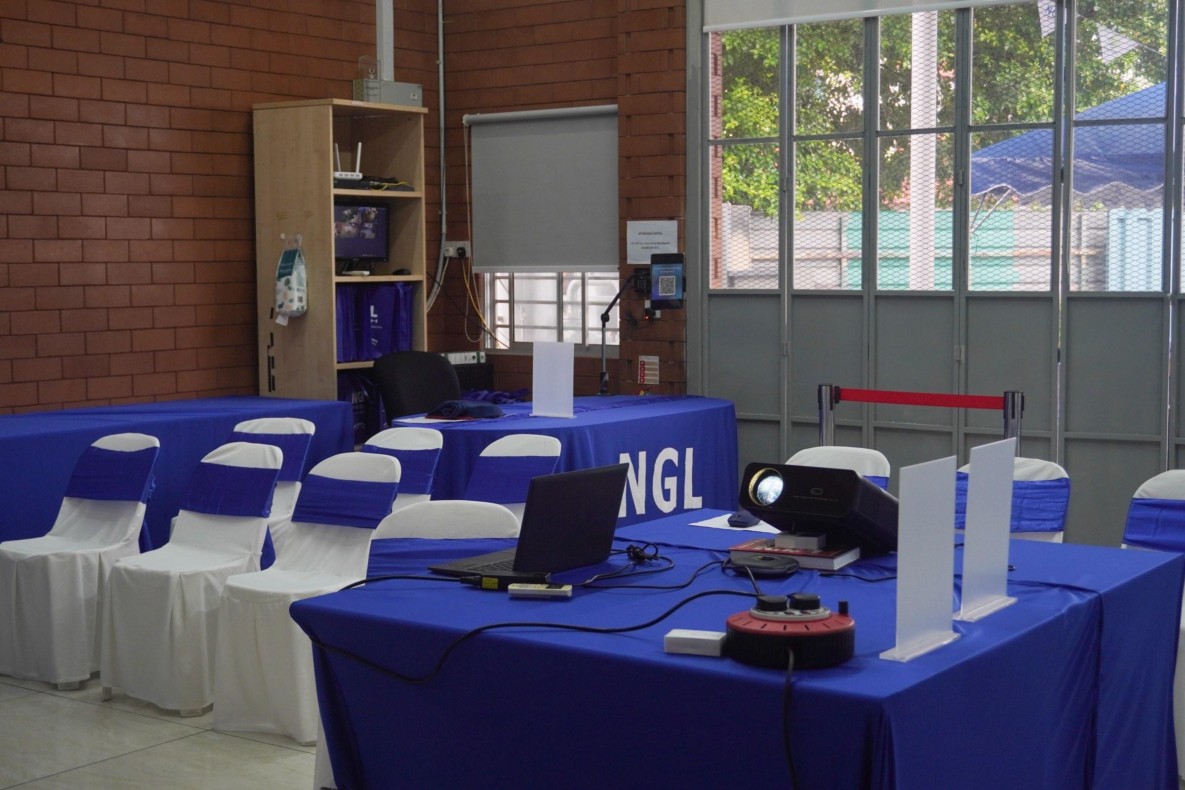The briefing area at the NGLTech demonstration and test facility in Kuala Lumpur