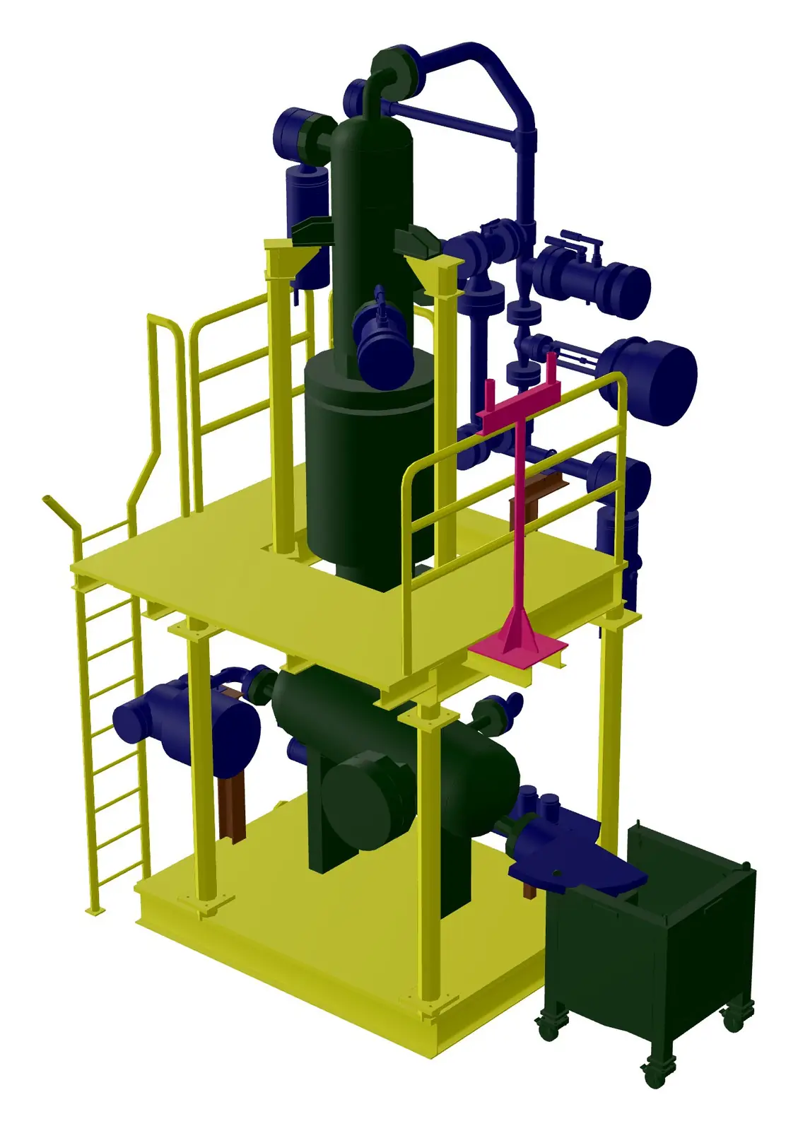Compact desander package, 3D design model