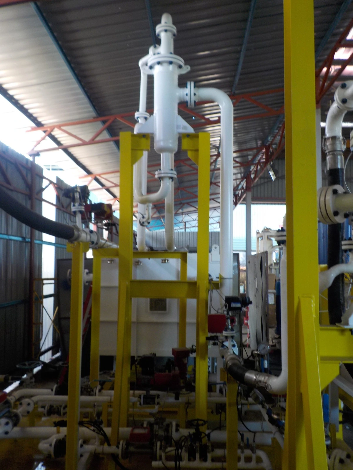 Desander test skid in the workshop