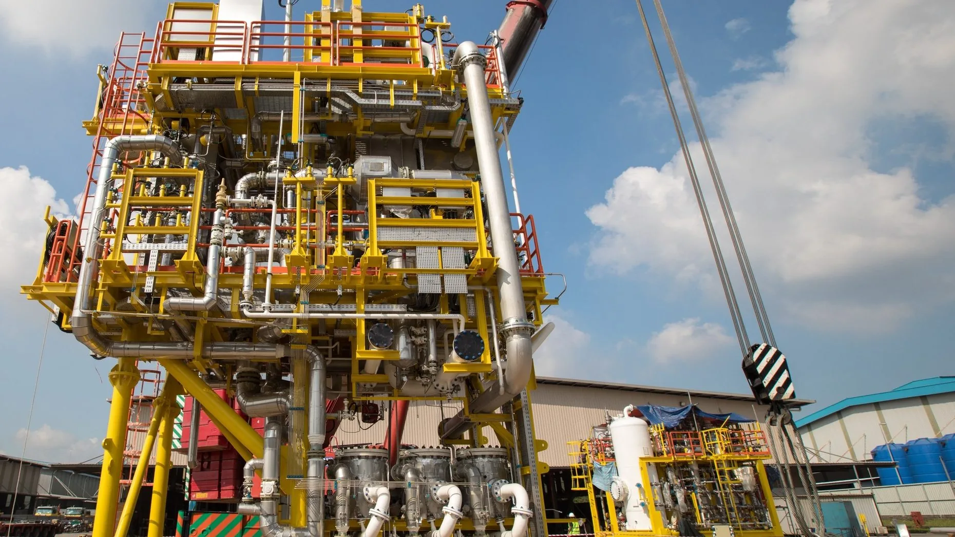 Enhanced LP-CRS module at the fabrication yard on load-out day